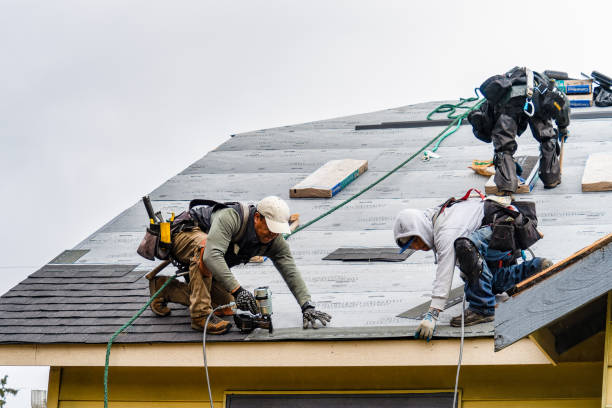 Professional Roof Replacement technician working in Ringoes, NJ